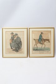 Pair Georgian Etchings Robert Dighton Prints C1812
