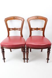 Pair Victorian Mahogany Chairs From York Minster
