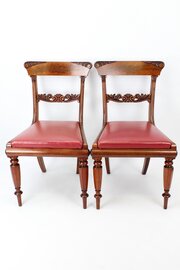 Pair William IV Mahogany Chairs From York Minster