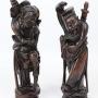 Pair of Antique Inlaid Chinese Immortal Figures