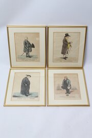 Set 4 Antique Georgian Etchings By Robert Dighton 