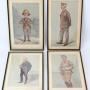 Set 4 Antique Vanity Fair Spy Military Prints