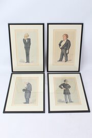 Set 4 Antique Vanity Fair Spy Prints Caricatures