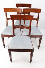 Set 4 Victorian Mahogany Dining Chairs