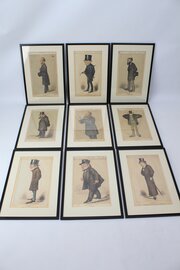 Set 9 Antique Vanity Fair Spy Prints Statesmen