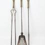 Set Victorian Brass Steel Fire Tools Companion Set