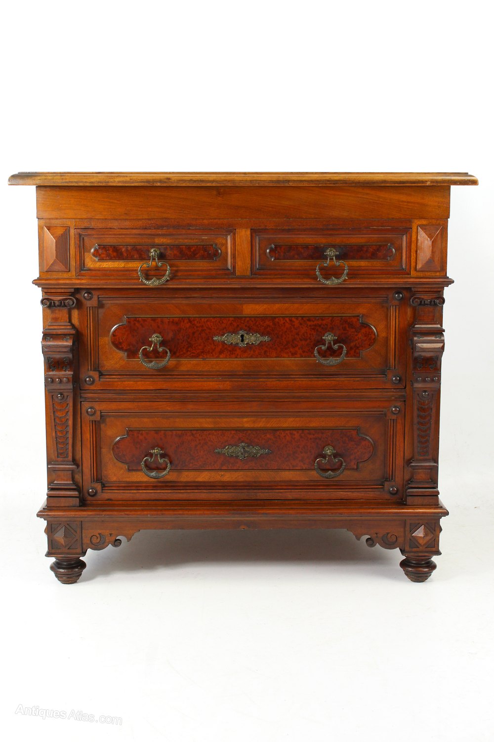 Small Antique Walnut Chest Of Drawers Antiques Atlas