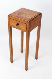 Small Art Deco Oak Lamp Table  Night Stand