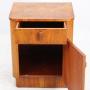 Small Art Deco Walnut Bedside Cabinet  chest drawers