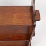 Small Edwardian Arts  Crafts Oak Wall Shelf  hanging shelf