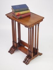 Small Edwardian Inlaid Mahogany Nest Of Tables