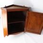 Small Edwardian Inlaid Walnut Corner Cupboard  corner cabinet