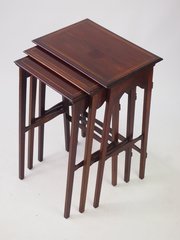 Small Edwardian Mahogany Nest Of Tables