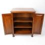 Small Edwardian Oak Bookcase  Hall Cupboard  shoe cupboard