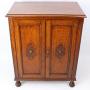 Small Edwardian Oak Bookcase / Hall Cupboard