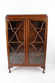 Tall Slim Edwardian Mahogany Bookcase