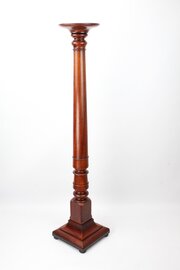 Tall Victorian Mahogany Torchere / Pedestal