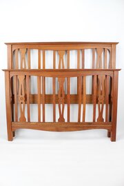 Victorian Arts Crafts Oak Double Bed Bedstead Vono