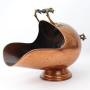 Victorian Copper Helmet Coal Scuttle / Log Bin