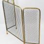 Victorian Folding Brass Fire Guard  nursery guard