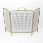 Victorian Folding Brass Fire Guard / Spark Guard