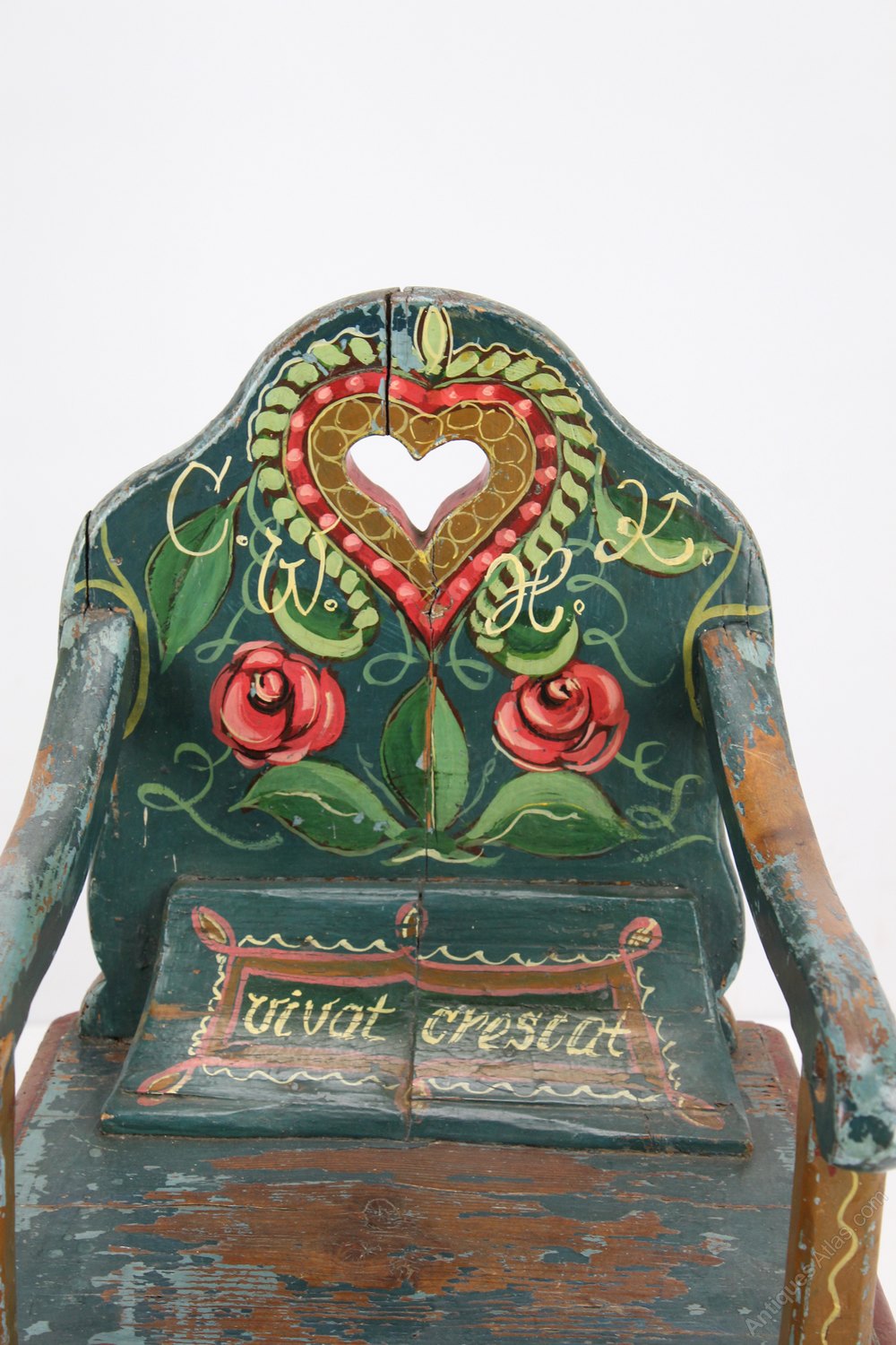 Victorian Folk Painted Childs High Chair Antiques Atlas