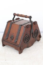 Victorian Gothic Revival Coal Scuttle Log Bin
