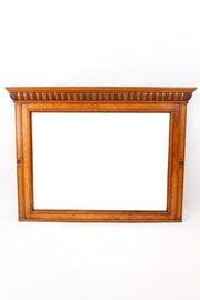 Victorian Oak Overmantle Mirror