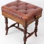 Victorian Rosewood Leather Adjustable Piano Stool