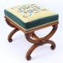 Victorian Walnut X-Framed Dressing Stool
