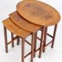 Vintage Nest of 3 Walnut Tables