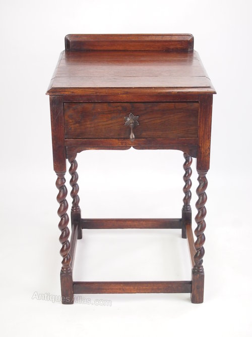 Vintage Oak Side Table With Drawer as526a056 Antiques Atlas