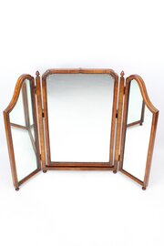 Walnut Triptych Dressing Table Mirror Circa 1920s