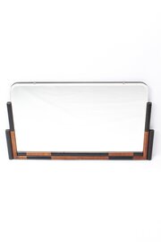 Walnut & Ebonised Art Deco Mirror Circa 1930