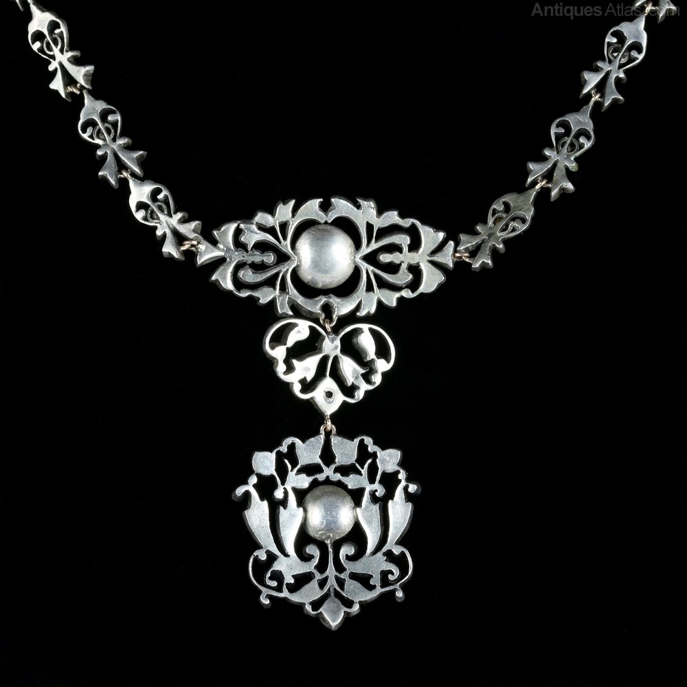 Antiques Atlas Antique Silver Paste Necklace Circa 1800