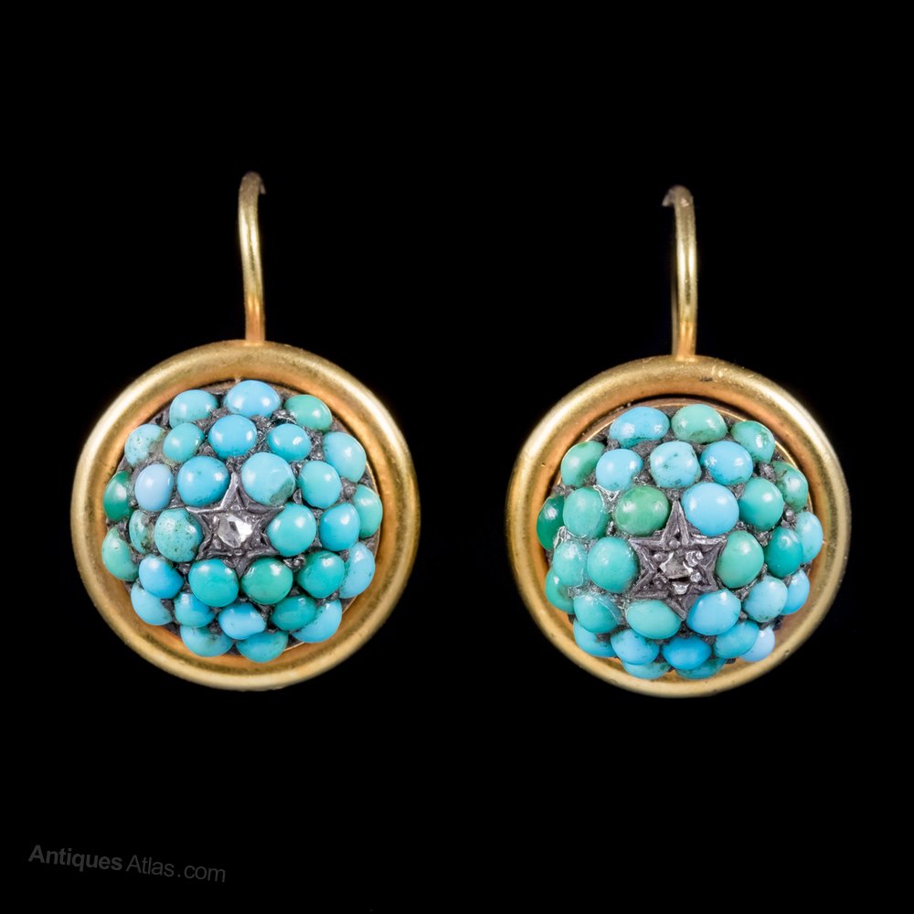 victorian turquoise earrings