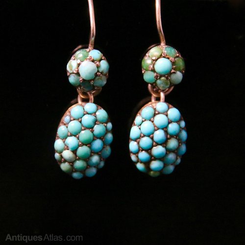 victorian turquoise earrings