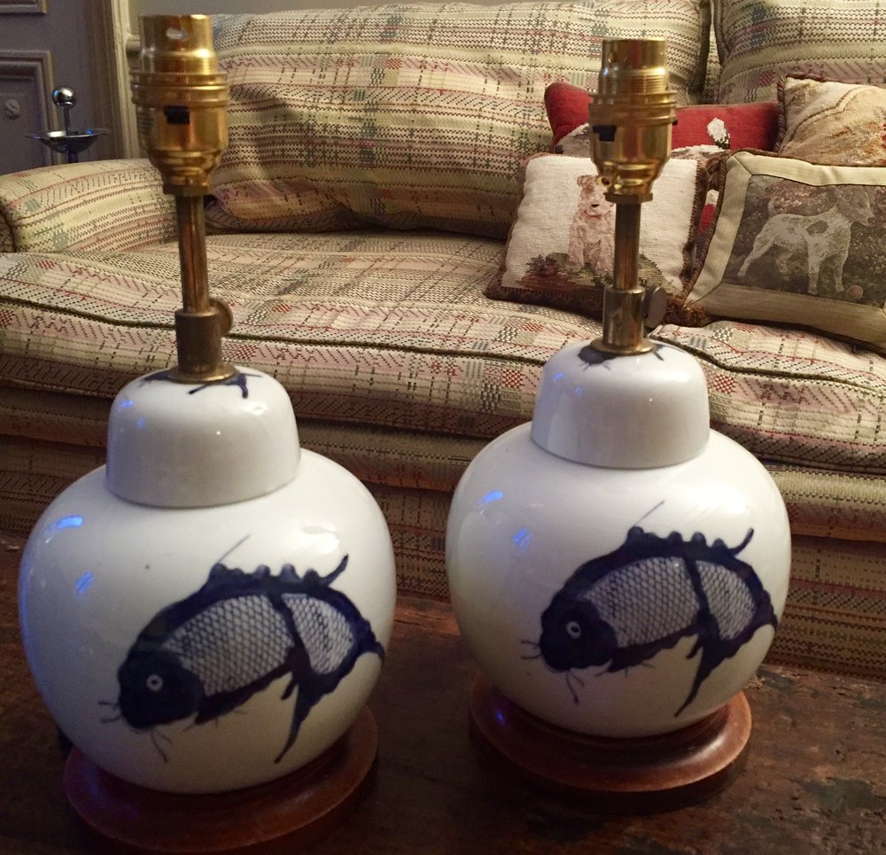 Antiques Atlas Pair Oriental Jars Table Lamps Porcelain