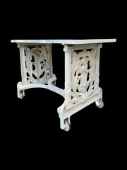 An Unusual 19th Century Painted Cast Iron Table
