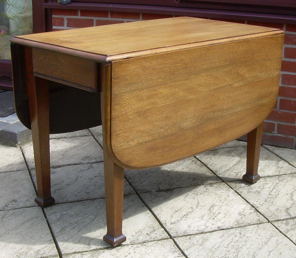 An Oak Arts & Crafts Drop Leaf Table as160a678 / 1770 Antiques Atlas
