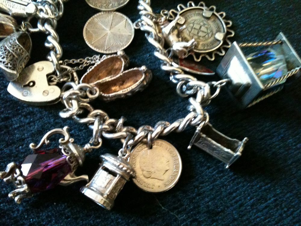 Antiques Atlas Vintage Solid SILVER Charm Bracelet With 20 Charms