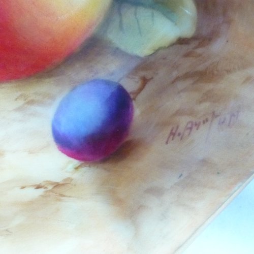 Antiques Atlas - Royal Worcester Fruit Pattern Dish Signed H Ayrton Antiques Atlas - Royal Worcester Fruit Pattern Dish Signed H Ayrton