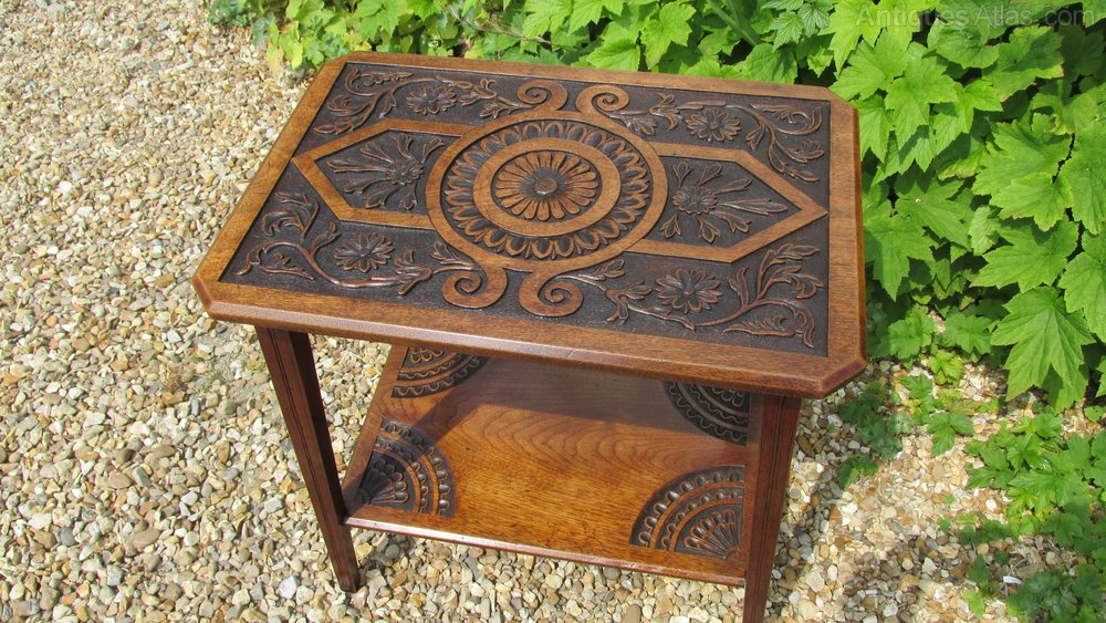 Arts And Crafts Carved Table Antiques Atlas