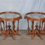 Pair of Victorian walnut coffee tables