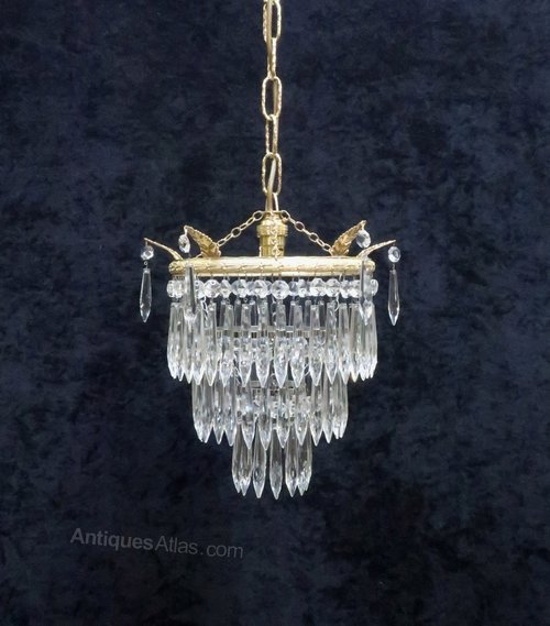 Art Deco Three Tier Crystal Gl Chandelier Art Deco Three Tier Crystal Gl Chandelier