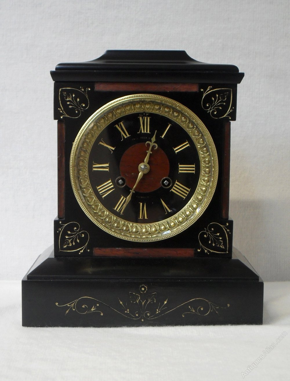 Antiques Atlas Black Slate Mantel Clock