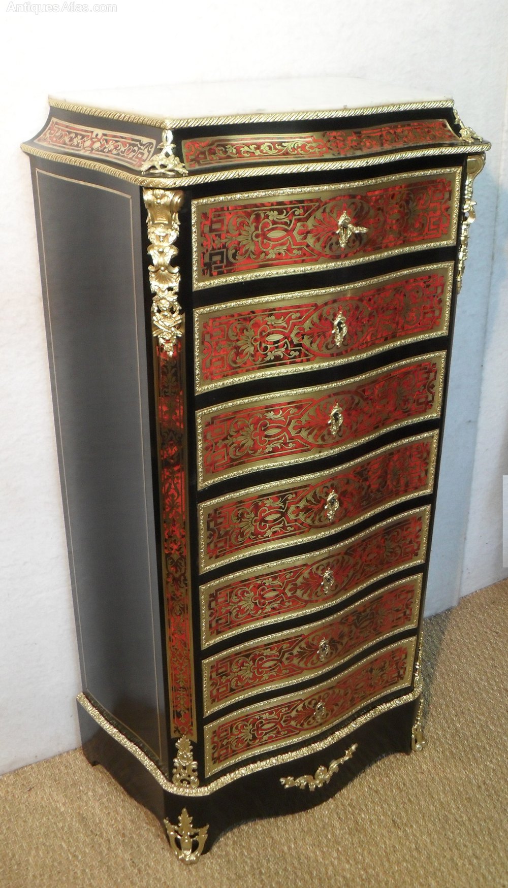 French Boulle Escritoire Writing Antiques Atlas