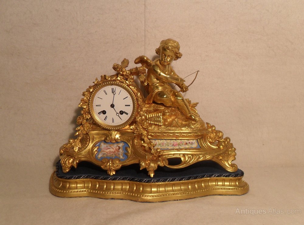 Antiques Atlas French Bronze Gilt Mantel Clock