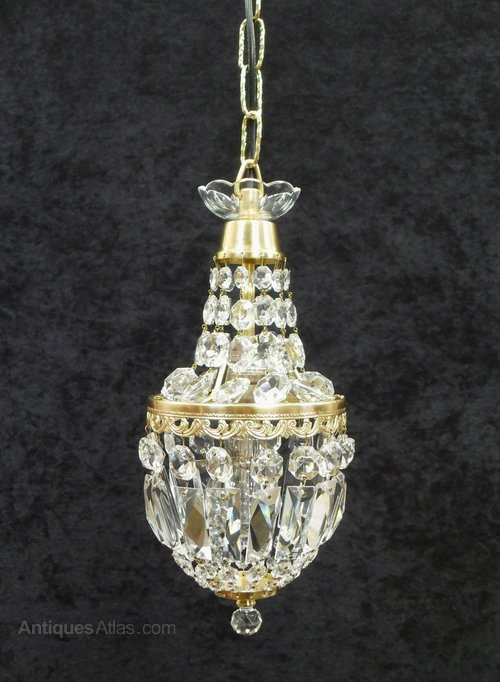 Antiques Atlas French Crystal Glass Basket Chandelier French Crystal Glass Basket Chandelier