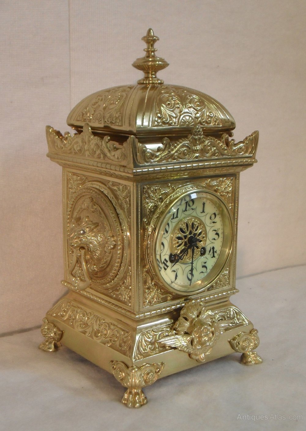 Antiques Atlas French Decorative Brass Gilt Mantel Clock